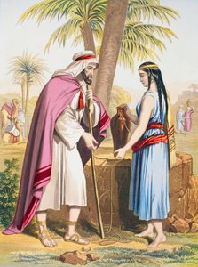 Abrahams tjener Eliezer og Rebekka ved brønden af English School